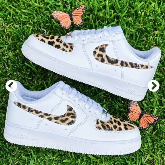 Nike Shoes - ⭕SOLD⭕Dripp Creations AF1 Leopard